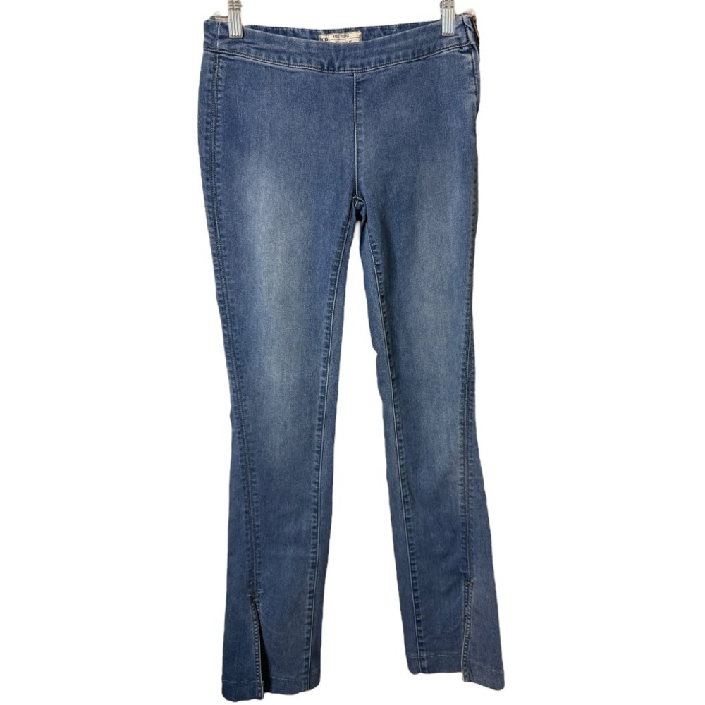 Free People W25 Flare Jeans Light Wash Angled Seam Boho Festival Retro